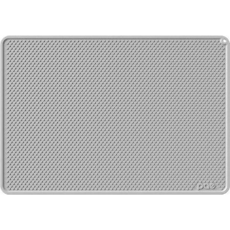 Tapis de lavage de vaisselle en fibres ultrafines (1 paquet), 65 x 45 cm, absorbant, pour lave-vaisselle, plan de travail, évier et égouttoir (gris) (1/4)