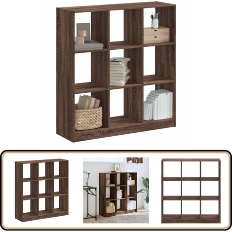 Bibliothèque chêne marron 102x32x108 cm bois d'ingénierie - Bibliothèque - Meuble Rangement - Étagère - Bibliothèque Design - Bibliothèque Moderne (1/5)
