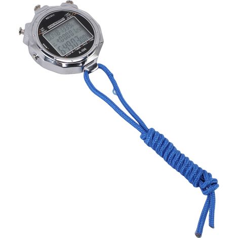 Chronomètre de course électronique à affichage 3 lignes, 200 temps intermédiaires, idéal pour l'entraînement et la compétition sportive en extérieur. (1/5)