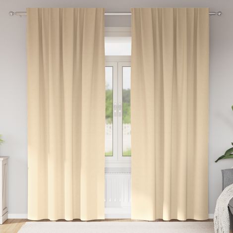 Maison Exclusive - Verdunkelungs-Vorhänge mit Ringen 2 pcs Creme (1/5)