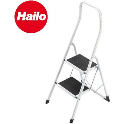 Hailo sgabello safety plus 2 gradini larghi impungatura alta comoda