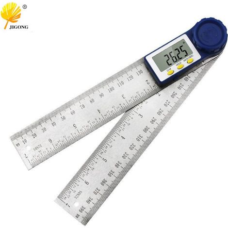 Règle d'angle numérique 0-200 mm, règle d'angle métrique/impériale, rapporteur, règle de menuiserie, instrument de mesure d'angle de haute précision (1/5)