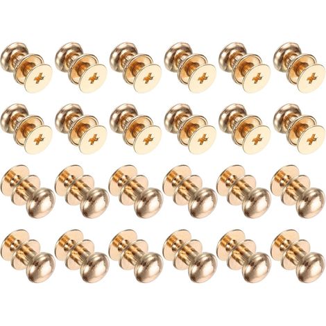 24 Stück Mini-Schubladenknöpfe, rund, 0,3" x 0,32", Schrankknöpfe, Griffe für Kommoden, Schränke, Schmuckkästchen, Geschenkboxen, Gold (1/5)