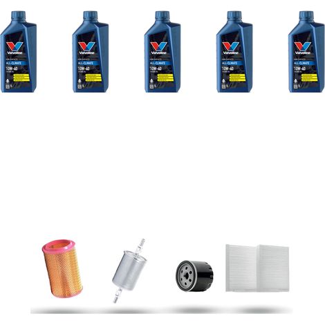 Kit tagliando 4 FILTRI e 5L OLIO compatibile con Alfa Romeo 156 (932) 2.0 JTS 121kw dal 2002-2006 (1/5)