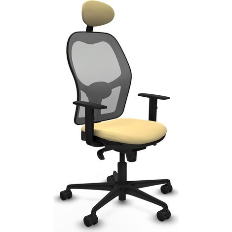 Sedia Ufficio con Poggiatesta Jorquera Piqueras y Crespo 1D036N1 Crema (1/5)