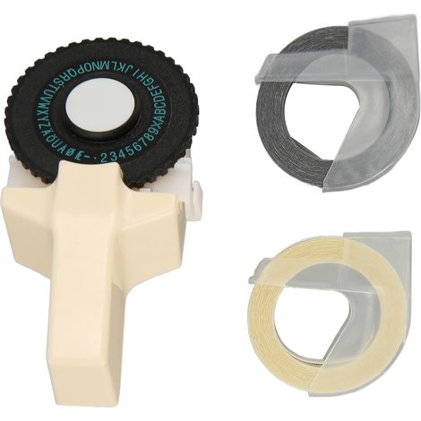 Étiqueteuse à embosser 26 lettres majuscules, sans encre, facile d'emploi, ergonomique, avec rubans pour loisirs créatifs DIY (1/5)