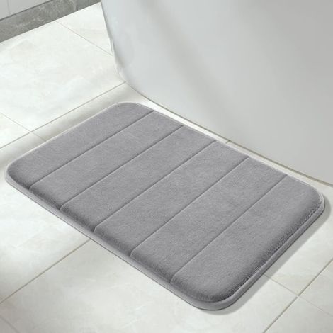 Tappetino da bagno in memory foam, 61 x 43 cm, comodo, morbido, ultra assorbente, lavabile in lavatrice, antiscivolo, spesso, ad asciugatura rapida - Crezuo