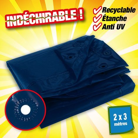 Bâche OUTIROR de protection - 70 gr/m2 Titanium - bleu nuit Dimensions: 4m X 5m (1/10)