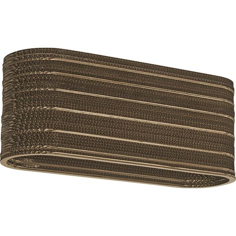 OSRAM Plafonnier Decor Cardboard Oval marron en carton ondulé, 3xE27, longueur 600 mm, abat-jour en matériau recyclé, durable grâce à sa source lumineuse remplaçable, montage simple (1/5)