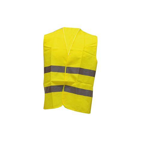 Gilet di sicurezza fluorescente con bande riflettenti. Taglia unica XL corrispondente a 52/54.