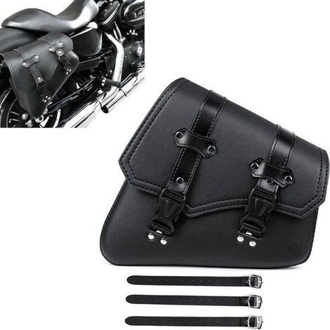 Seitenreiter-Tasche für Custom-Motorrad Craftride SB4 rechts schwarz