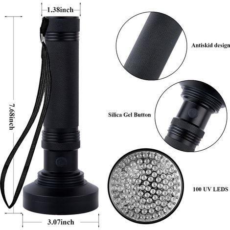 Lampe de poche UV avec 100 LED (1/2)