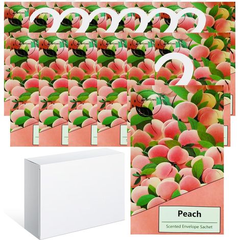 Pack of 14 Scented Sachets for Wardrobe with a Good Home Smell, Lavender Bags for Car Fragrance, Scented Wardrobe Bags, Home Fragrance, Deodorising Clothes Wardrobe (14 Peach) (1/5)