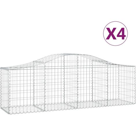 Maison Exclusive - Gabionen mit Hochbogen 4 Stk. 200x50x60/80 cm