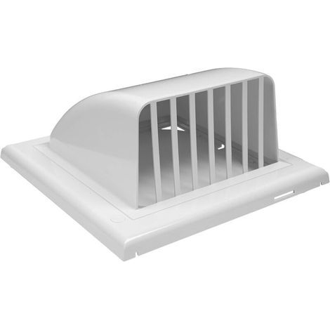 VMC ventilation grille Ø 150mm white cover gravity louver wall outlet retaining flap duct cover ventilation grille (1/5)