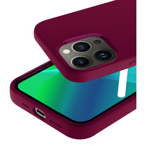 Custodia per iPhone 14 Pro Max, in silicone leggero, rossa (1/3)