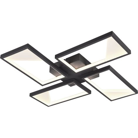 LED Design Decken Lampe Wohn Ess Zimmer Beleuchtung Switch Dimmer Leuchte anthrazit Trio 623210442