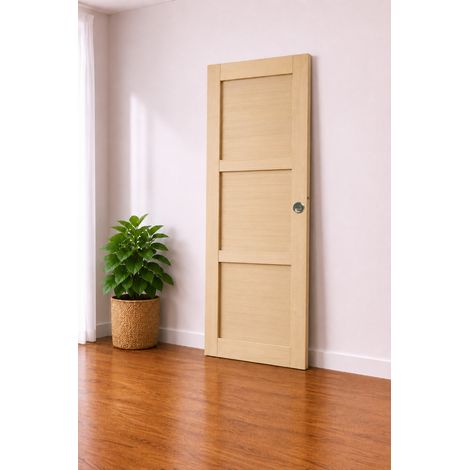 Porte Coulissante Ayous 3 Panneaux H204 X L83 Cm, Coquilles, Tire Doigt Gd Menuiseries (1/3)