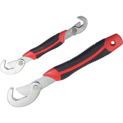 2 Stück Multifunktionsschlüssel mit feiner Verzahnung und großer Öffnung, Werkzeugstahl für die Reparatur von Waschbeckenarmaturen (1/5)