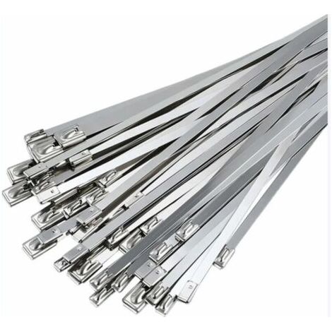 Collier de Serrage Inox 100 Pièces, 300mm×4,6mm Attache Câblées Acier Inoxydable, Collier de Serrage Inox Pour Enroulement D'échappement, Câbles Groupés, Entretenir les Clôtures et les Auvents (1/5)