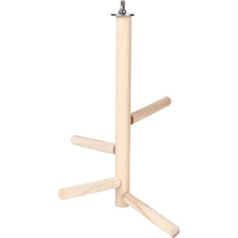 Holzstange für Vogelkäfige, natürliche Holzstange für Wellensittiche und Papageien, robuste Holzstange, die Platz für mehrere Vögel bietet. (1/5)