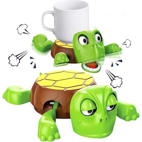 2 Dessous de verre - Vert - Tortue en peluche - Dessous de verre 3D animaux amusants (1/5)
