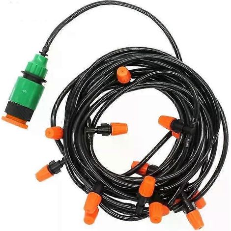 Fog Nozzles Irrigation Kit 5M-20M Garden Automatic Spray Misting Plant Watering System with 4/7 PE Hose and Connector (1/5)