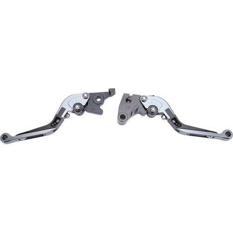 1 paio di leve freno e frizione pieghevoli in lega di alluminio, tamburo regolabile a 6 livelli per FZ-07 MT-07 2014-2022. (1/5)