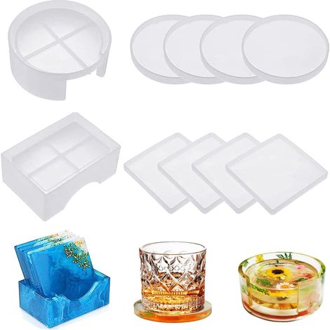 Lot de 10 moule silicone resine epoxy,Moule resine epoxy (1/5)