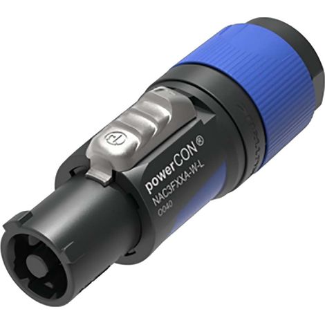Neutrik NAC3FXXA-W-L Netz-Steckverbinder powerCON Buchse, gerade Gesamtpolzahl: 2 + PE 16 A Blau 1 S (1/3)