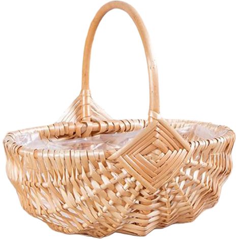 Rattan basket with, Empty for flowers, Storage box