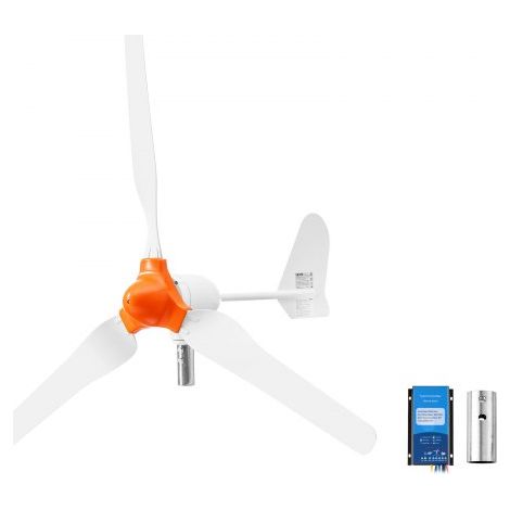 Éolienne 12 V 1000 W Kit Générateur Éolien Contrôleur Éolien-solaire,pour Camping-car,Bateau,Maison,Ferme,Synchrone Triphasé AC à Aimants Permanents Stable,avec 3 Pales,Mât Non Inclus (1/3)