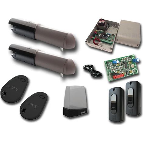 Came – Kit de motorisation de portail 1U7084 – Moteur 230V AC – Vantaux jusqu'à 3m – Armoire de commande multifonction – Photocellules incluses (1/2)