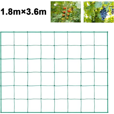 Filet de treillis vert pour plantes grimpantes, treillis pour plantes grimpantes, filet de jardin pour fruits et légumes 1,8 x 3,6 m (1/5)