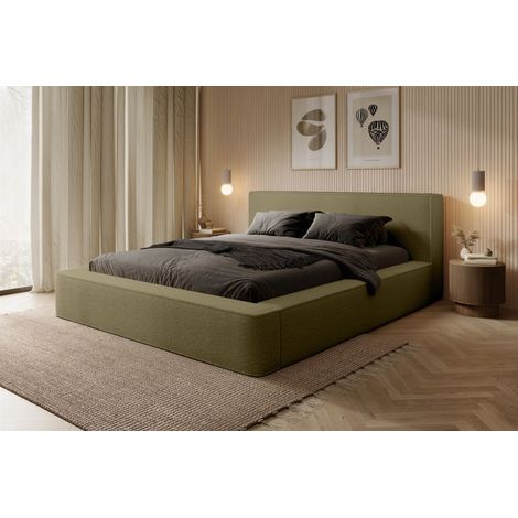 Polsterbett Doppelbett OMAHA 160x200cm Komplettset Stoff Euphoria Forest (1/5)