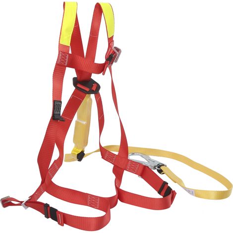 Harnais de sécurité intégral avec ceinture dorsale rembourrée amovible, protection antichute et doubles crochets (1/5)