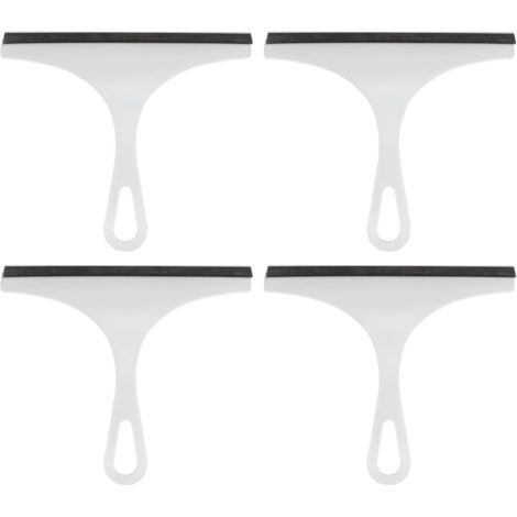 Set mit 4 Duschabziehern, 23 cm lang, Wasserabzieher, Haushaltsspiegelabzieher mit Loch zur Reinigung von Windschutzscheiben, Fenstern und Glastüren, blau