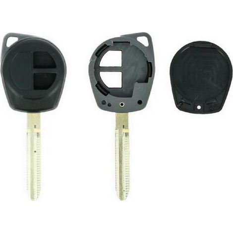 Coque Cle compatible avec SUZ22 SUZUKI 2 BOUTONS LAME CRANTEE FIXE