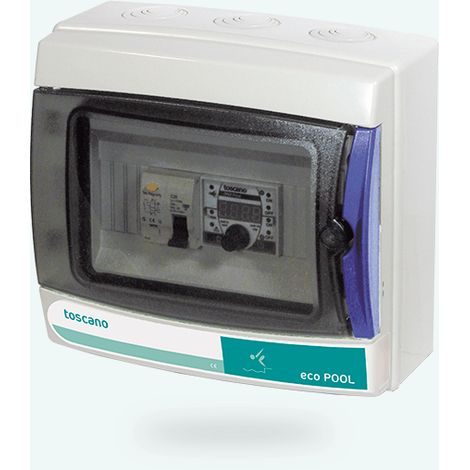 CUADRO PISCINA ECO-POOL 14A 230V monofásico. Con transformador 100W