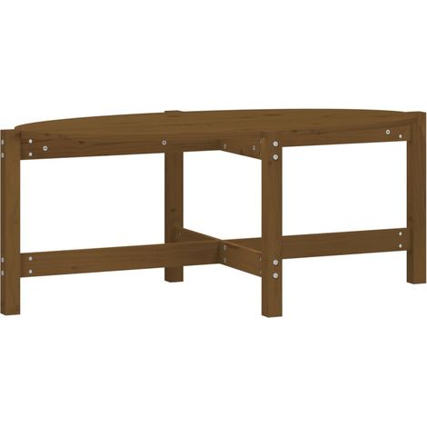 Table basse Marron miel 118x63x45 Bois massif de pin (1/5)
