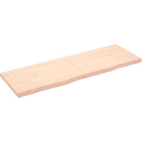 Tablero de mesa madera maciza roble sin tratar 180x60x(2-6) cm vidaXL