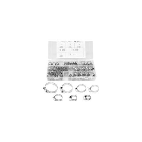 Colliers de serrage inox 6-38mm – Lot de 60 pièces en 7 tailles – Acier inoxydable 304 – Résistants à la corrosion et aux fuites (1/5)