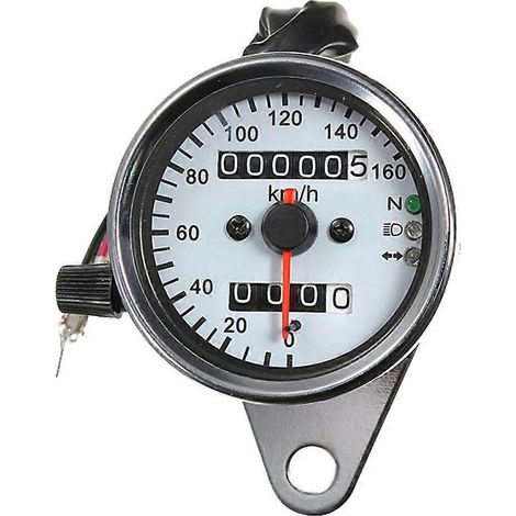 Compteur de vitesse/odomètre LCD universel 12 V pour moto, double fonction, avec voyant LED et rétroéclairage.