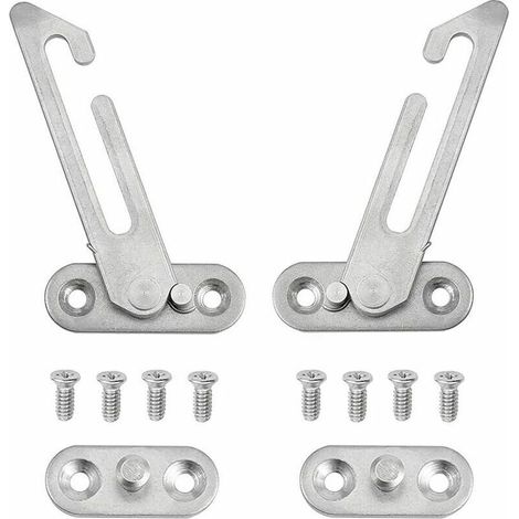 Lot de 2 entrebâilleurs de fenêtre en UPVC - En acier inoxydable 304 - Avec vis - Pour fenêtre à gauche et à droite，Fonepro, (1/5)