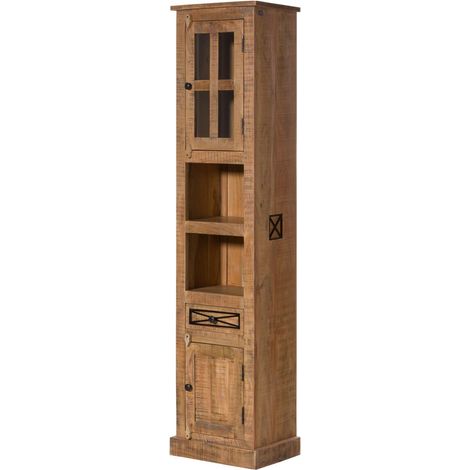 Hochschrank Akazie 44x34x190 natur versiegelt NATURE OF SPIRIT 303