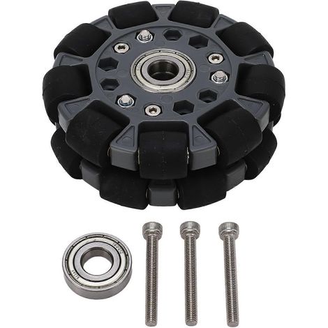 Roue omnidirectionnelle de 100 mm pour robot avec roulement central, roue de remplacement pour voiture robot. (1/5)