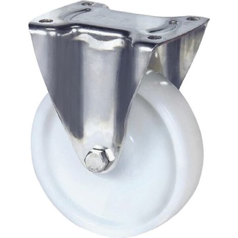 Roulettes pivotantes en acier inoxydable à bandage en matière synthétique TENTE 8478UOO100P62 (1/2)