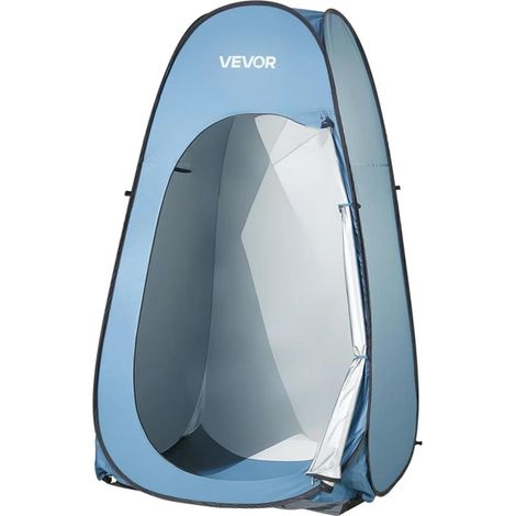 Tente de Douche Pop up Instantanée, Abri d'Intimité Portable, Cabine d’Essayage Toilette pour Plage Camping Pêche, Polyester 190T, avec Sac de Suspension, Piquets, Cordes et Sac de Transport (1/5)