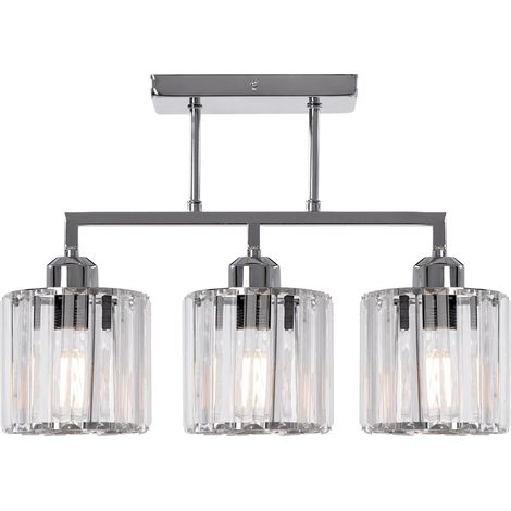 Pendant Lamp TOOLIGHT 392228 Glamour Chrome 3-light points E27