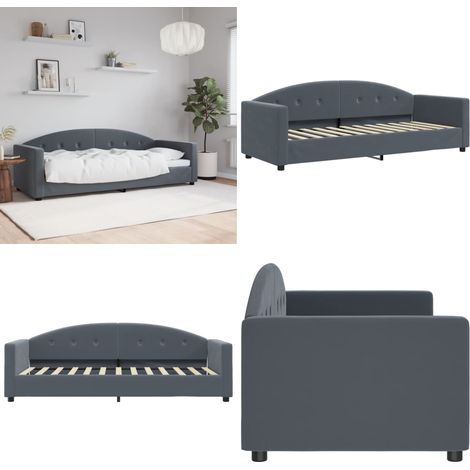 vidaXL Tagesbett Dunkelgrau 80x200 cm Samt (1/5)